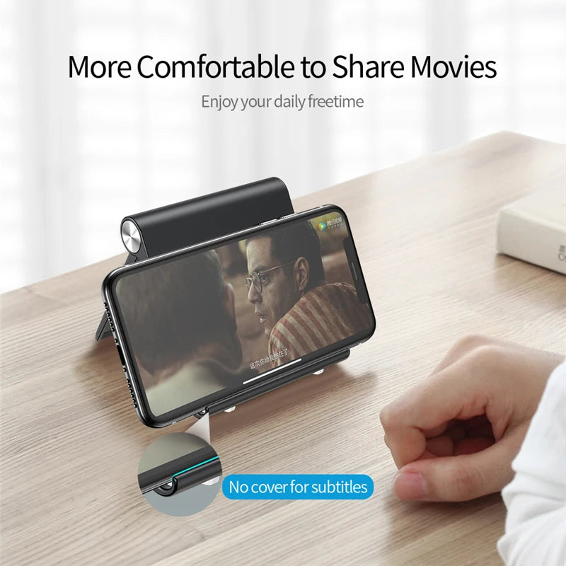 Phone Holder Stand - Portable Desk Mount for iPhone & Tablets