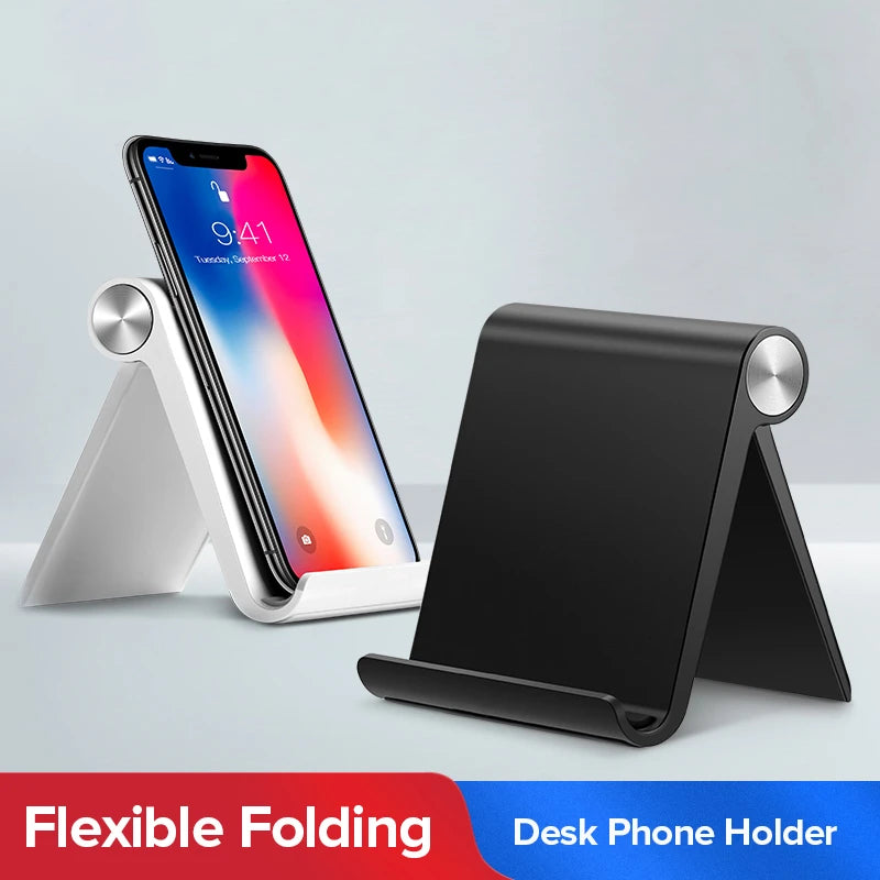 Phone Holder Stand - Portable Desk Mount for iPhone & Tablets
