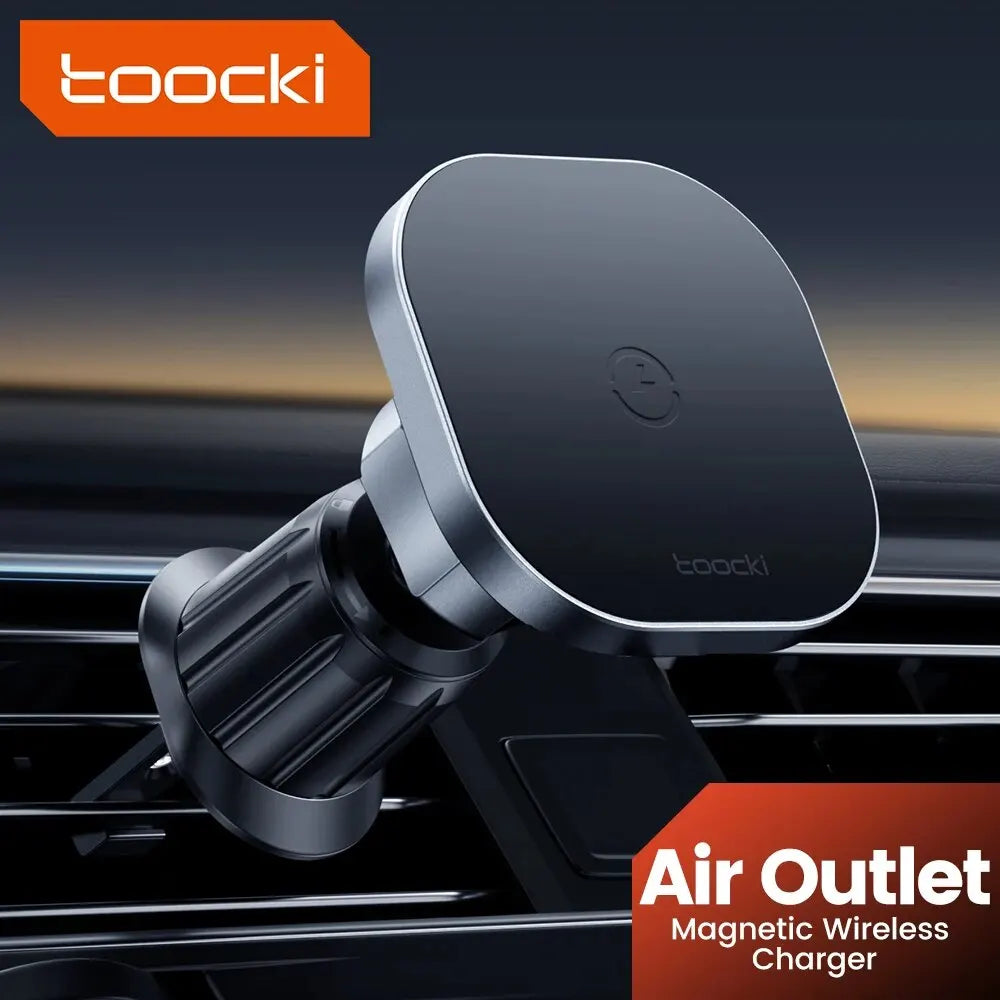 Toocki Magnetic Car Wireless Charger - 15W Fast Charging Mount