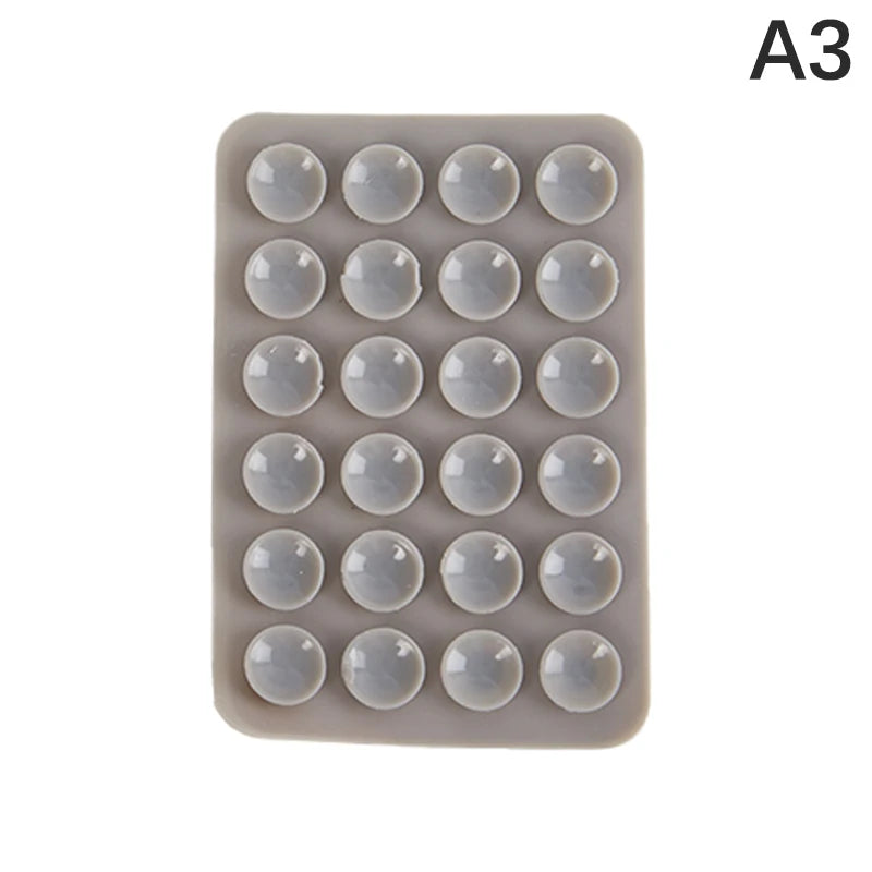 1PC Double Side Silicone Suction Pad For Mobile Phone Fixture Suction Cup Backed Adhesive Silicone Rubber Sucker Pad For Fixing