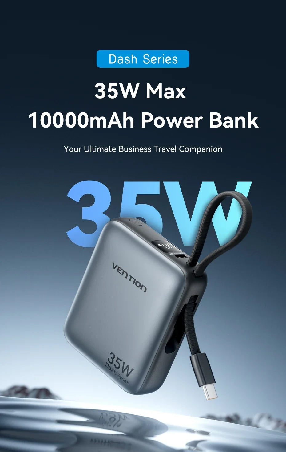 Vention CCC 10000mAh 35W Power Bank Fast Charge Portable Mini 3C PowerBank for iPhone 17 Xiaomi External Spare Battery Charger