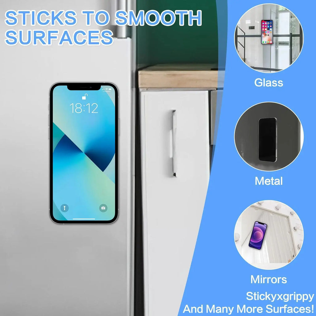24 Silicone Suction Cups, Black Minimalist Sticker, Anti Slip Phone Case, Portable And Movable Phone Holder, Square Portable