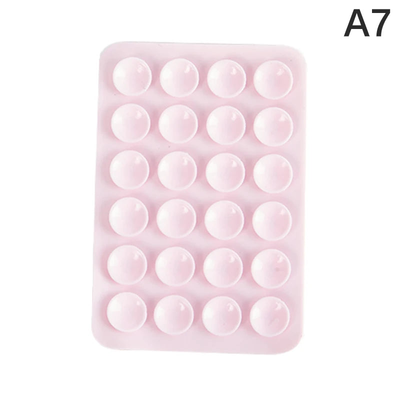 1PC Double Side Silicone Suction Pad For Mobile Phone Fixture Suction Cup Backed Adhesive Silicone Rubber Sucker Pad For Fixing