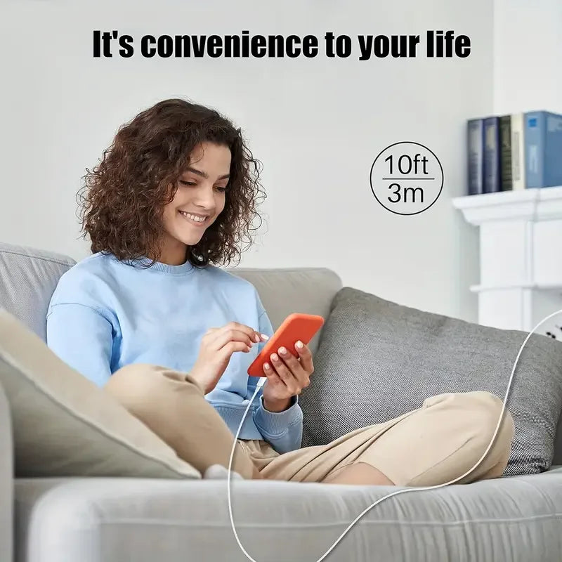MFi Certified USB-A Lightning Charging Cable for iPhone 13/12/11