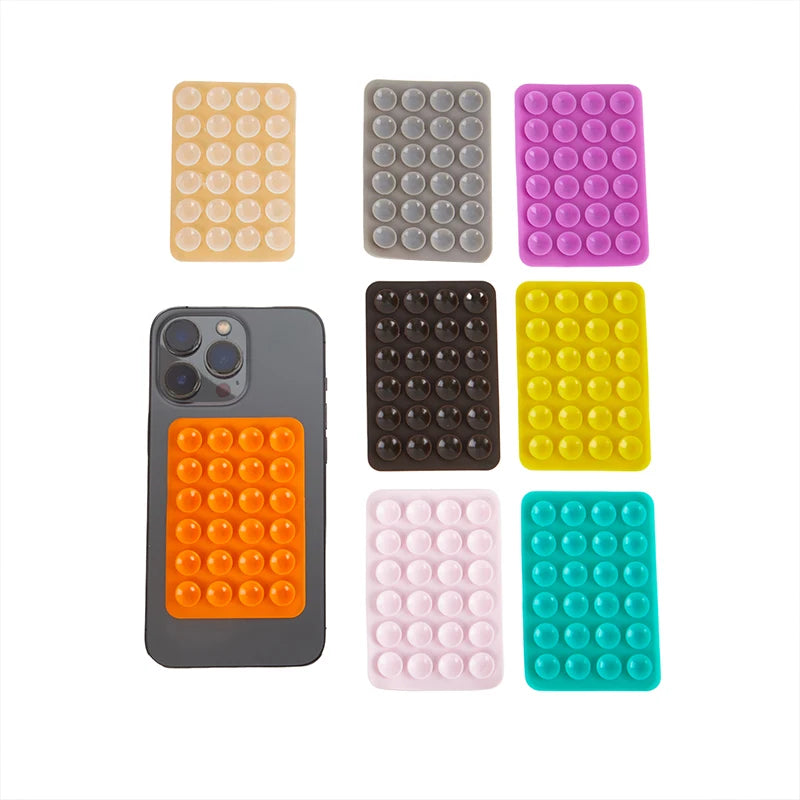 1PC Double Side Silicone Suction Pad For Mobile Phone Fixture Suction Cup Backed Adhesive Silicone Rubber Sucker Pad For Fixing
