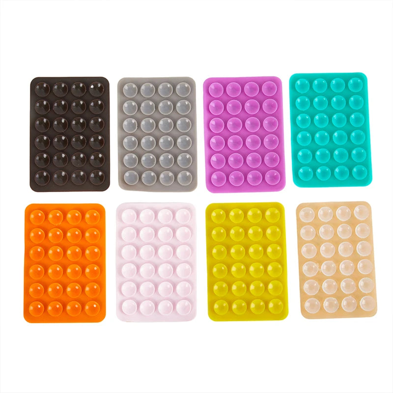 1PC Double Side Silicone Suction Pad For Mobile Phone Fixture Suction Cup Backed Adhesive Silicone Rubber Sucker Pad For Fixing