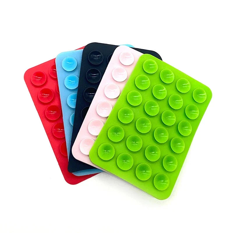 1PC Double Side Silicone Suction Pad For Mobile Phone Fixture Suction Cup Backed Adhesive Silicone Rubber Sucker Pad For Fixing