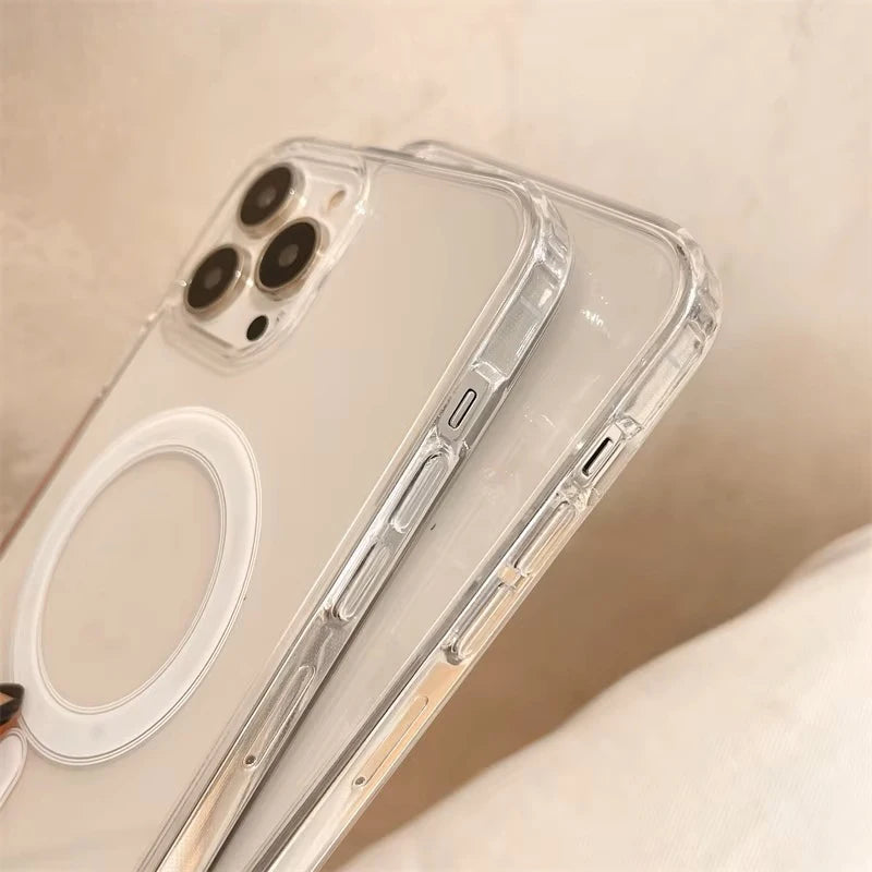Clear MagSafe Magnetic Case for iPhone 16 15 14 13 12 11