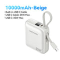 Vention 10000mAh 35W Power Bank - Mini Fast Charge Portable Charger