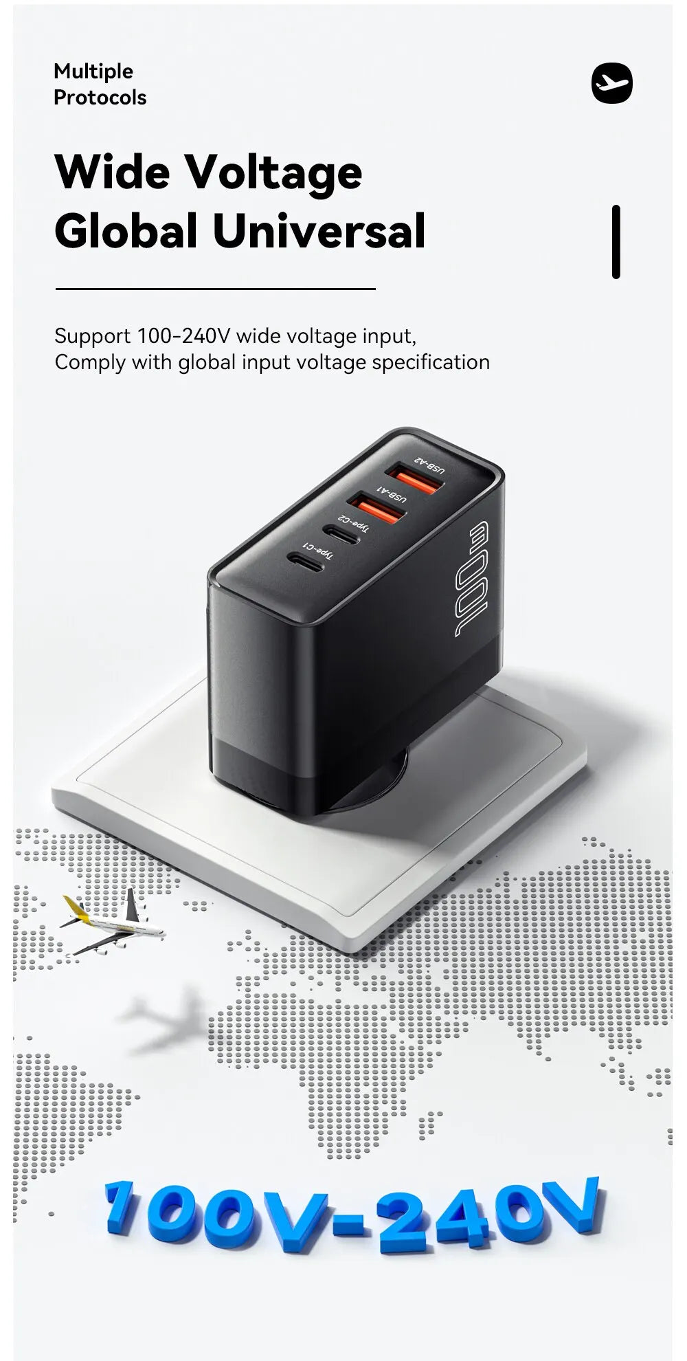 Essager 100W GaN Charger - 4-Port Fast Charging for Phone & Laptop