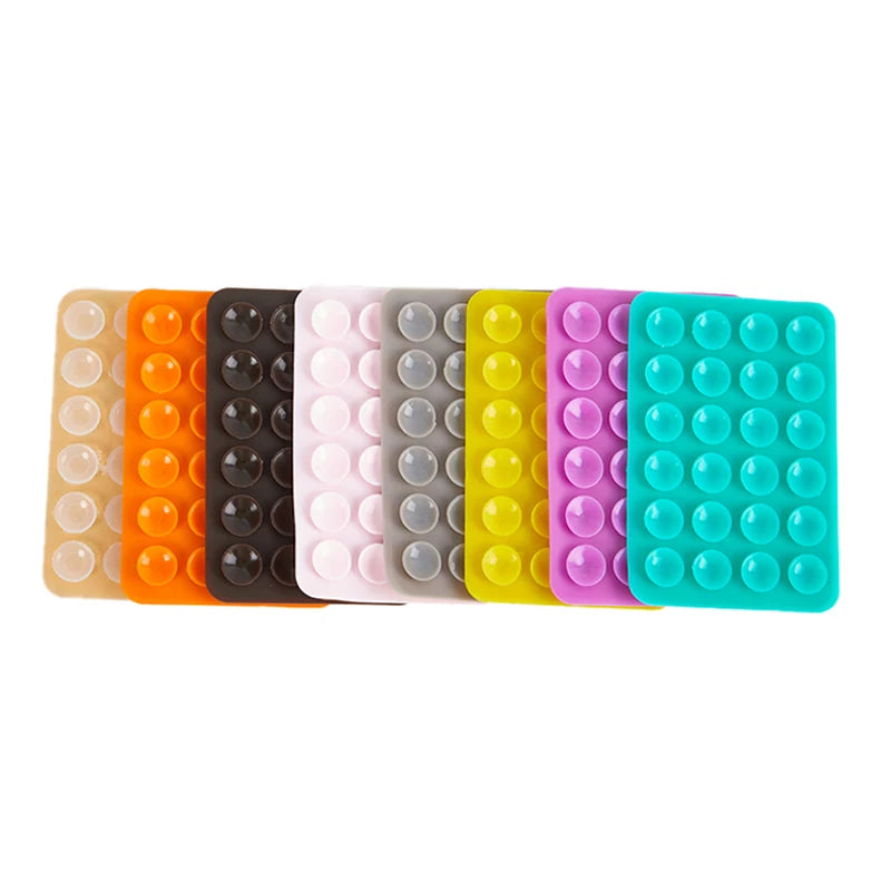 1PC Double Side Silicone Suction Pad For Mobile Phone Fixture Suction Cup Backed Adhesive Silicone Rubber Sucker Pad For Fixing