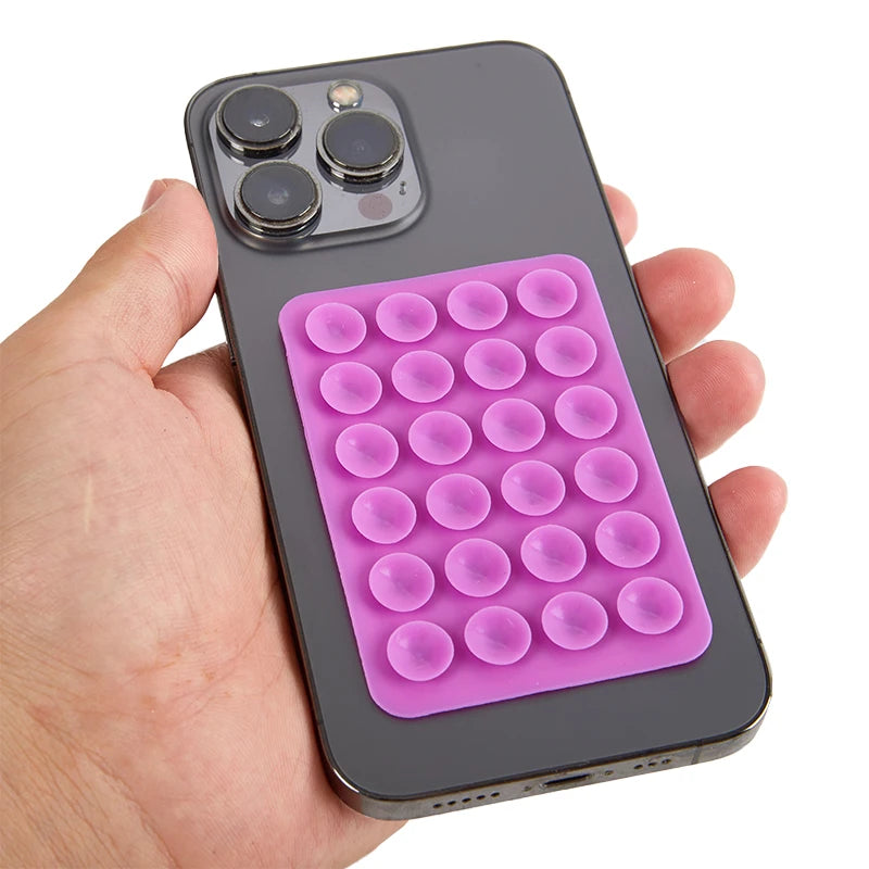 1PC Double Side Silicone Suction Pad For Mobile Phone Fixture Suction Cup Backed Adhesive Silicone Rubber Sucker Pad For Fixing