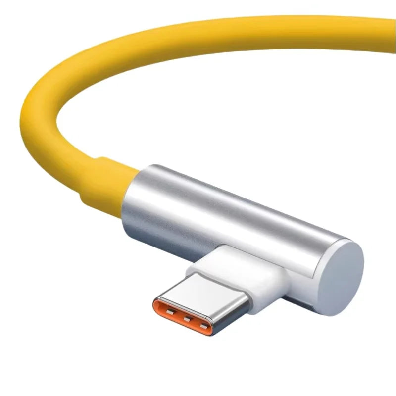NNBILI 120W USB Type C Cable 90 Degree Elbow Super Fast Charge USB C Cable For Xiaomi 17 15 14 13 12 11 Pro Lite Redmi Note