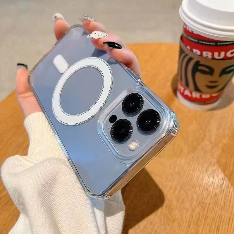 Clear MagSafe Magnetic Case for iPhone 16 15 14 13 12 11