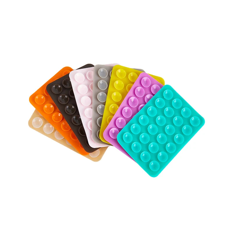 1PC Double Side Silicone Suction Pad For Mobile Phone Fixture Suction Cup Backed Adhesive Silicone Rubber Sucker Pad For Fixing
