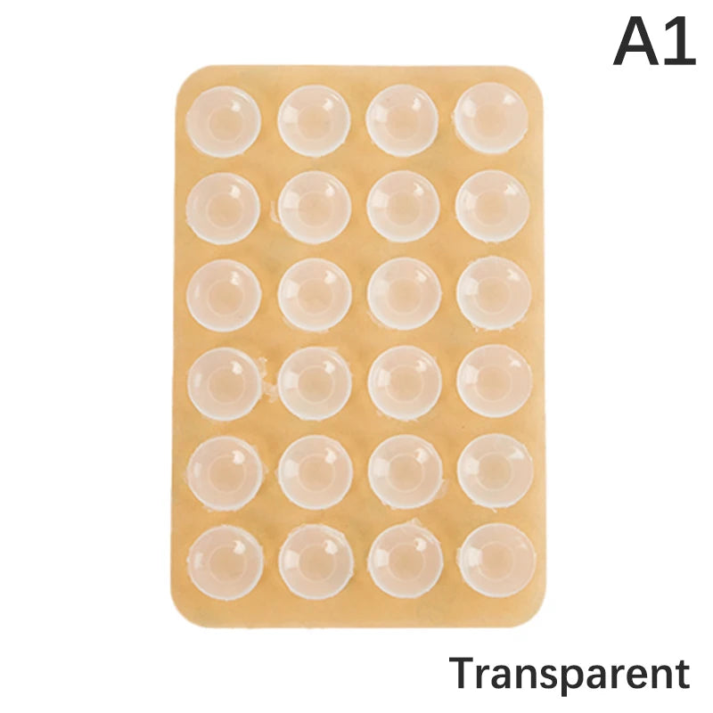 1PC Double Side Silicone Suction Pad For Mobile Phone Fixture Suction Cup Backed Adhesive Silicone Rubber Sucker Pad For Fixing
