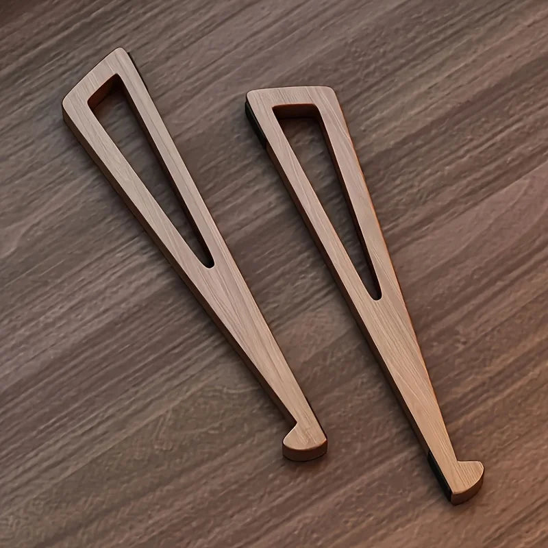 Foldable Wooden Laptop Stand - Ergonomic 12° Angle