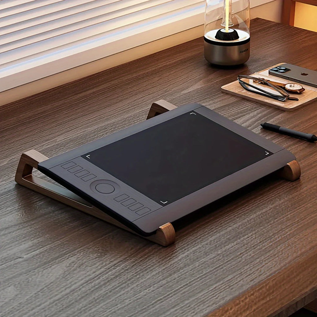 Foldable Wooden Laptop Stand - Ergonomic 12° Angle