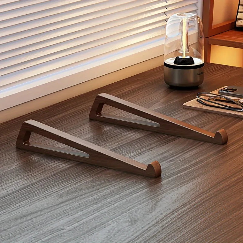 Foldable Wooden Laptop Stand - Ergonomic 12° Angle