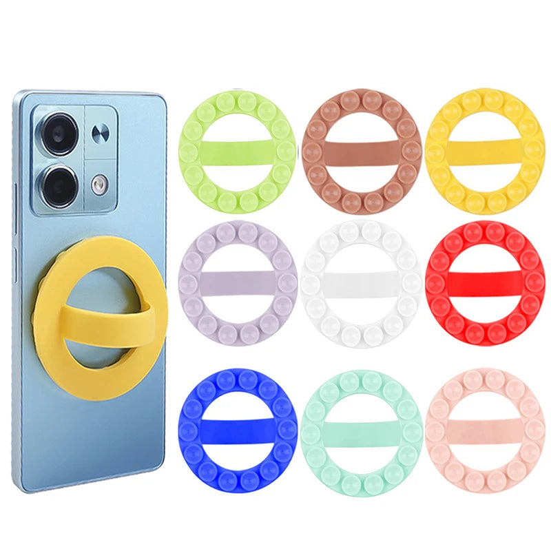 1PC Double Side Silicone Suction Pad For Mobile Phone Fixture Suction Cup Backed Adhesive Silicone Rubber Sucker Pad For Fixing