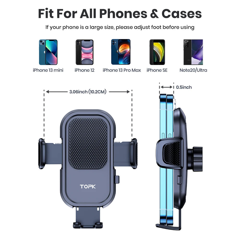 TOPK Universal Car Phone Holder Gravity Car Holder For Phone In Car Air Vent Clip Mount Smartphone Holder